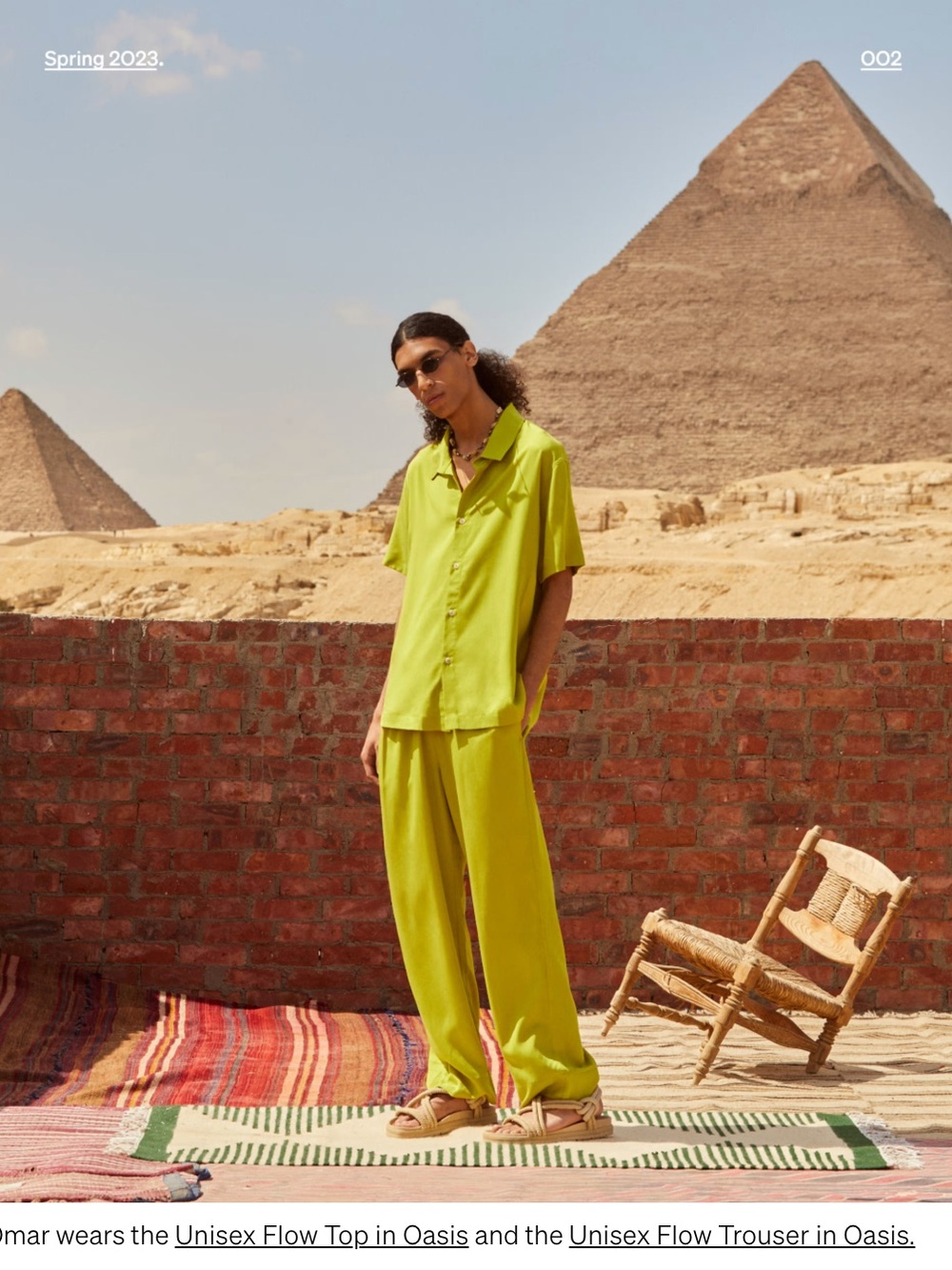 KOTN Oasis Green Wide-Leg Flow Trousers